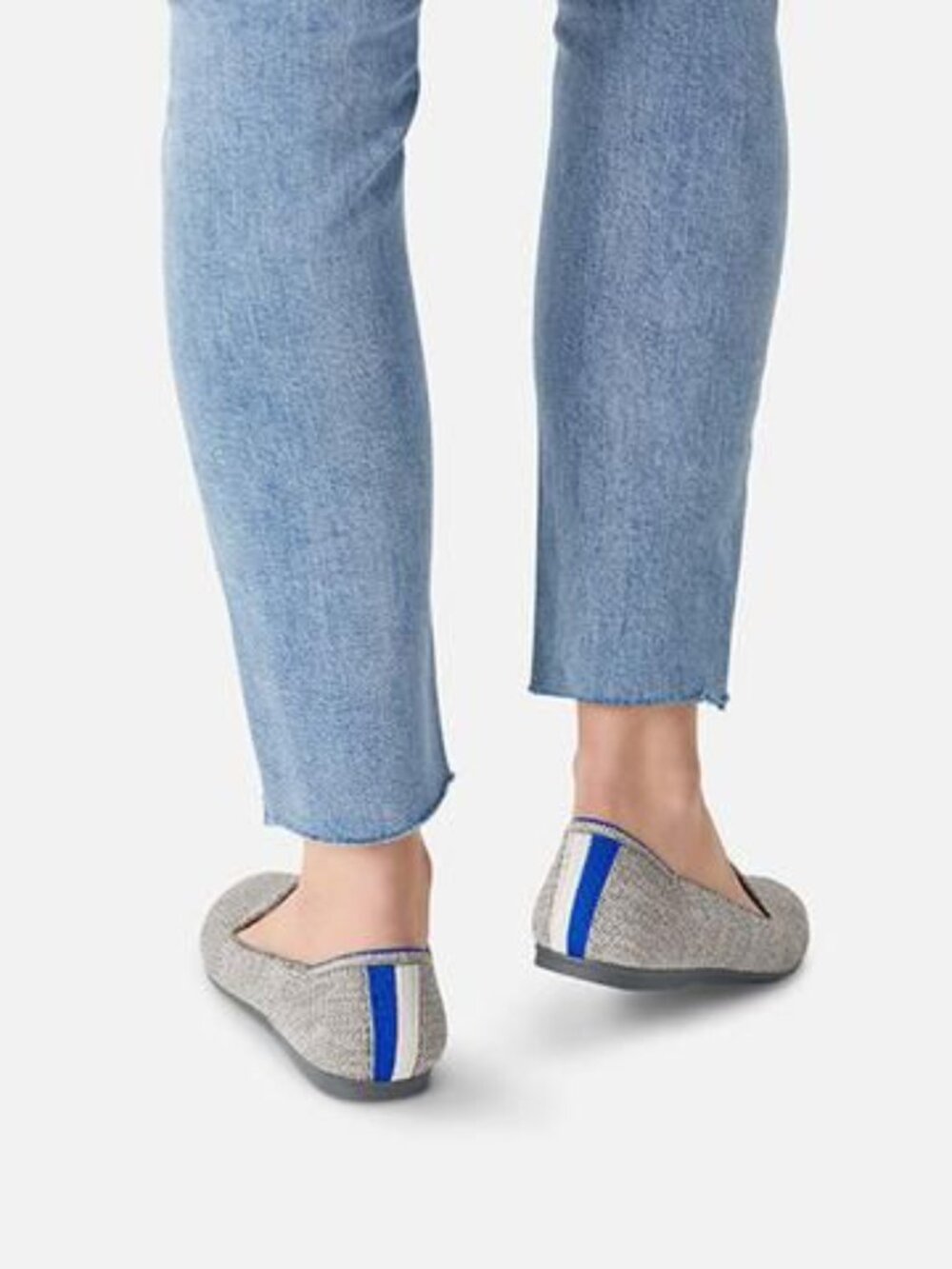 Rothy's The Loafer Women's Grey Taupe Heather Round Toe Slip On Shoes size 5.5